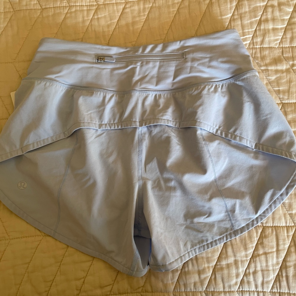 Light Blue Lululemon Speed Up Shorts